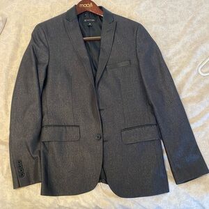 INC International Concepts Men's Dark Charcoal Two-Button Blazer and Pants